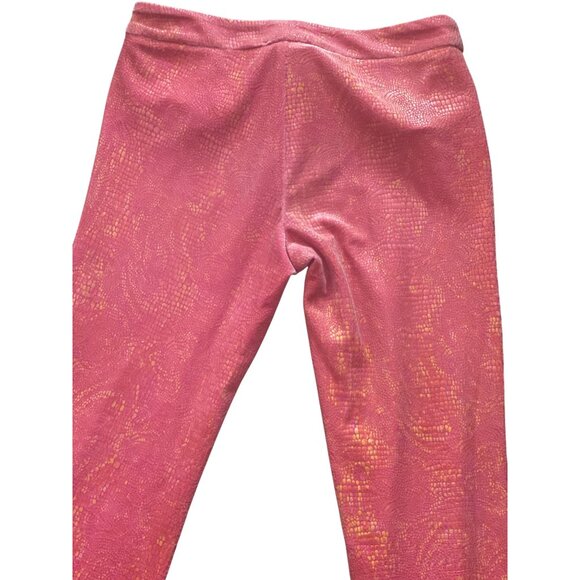 Y2K Betsey Johnson New York Iridescent Festival Velvet Snake Print Flare Pants M - Picture 11 of 11